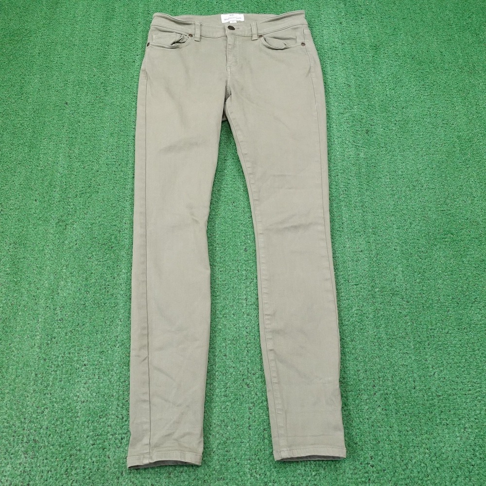 Southern Tide Jeans Womens 27 Green Skinny Slim Stretch Denim 28x29‎ Embroidered